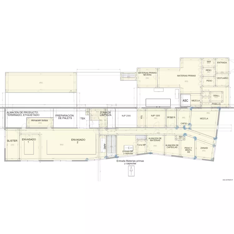 Vestuarios V6 C Jerome. Plan de 