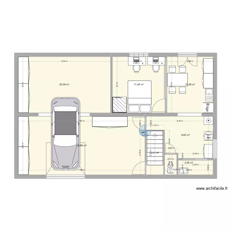 TASSIN 440K€ SOUS SOL V3. Plan de 7 Pièces et 85 m² TASSIN 440K€ SOUS SOL V3. Plan de 7 Pièces et 85 m²