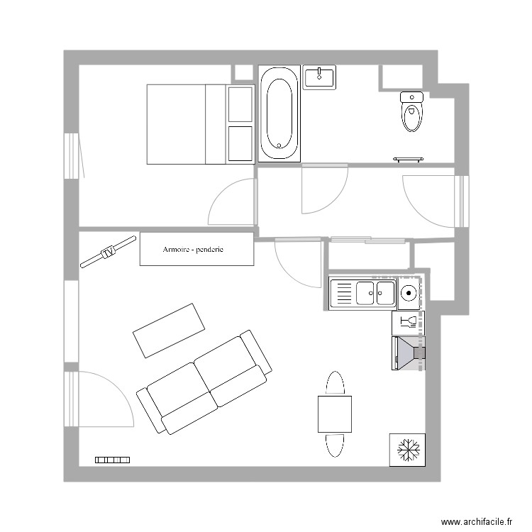 Appartement Minoterie. Plan de 0 pièce et 0 m2