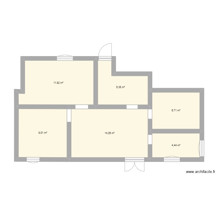Djerba 2023 version 4. Plan de 6 pièces et 53 m2