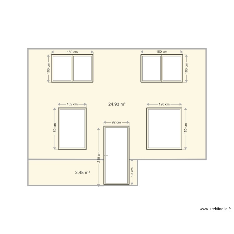 facade spa bo avant travaux. Plan de 0 pièce et 0 m2