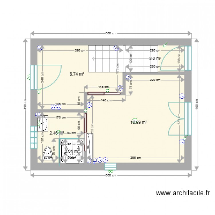 extension cloisons elec. Plan de 0 pièce et 0 m2