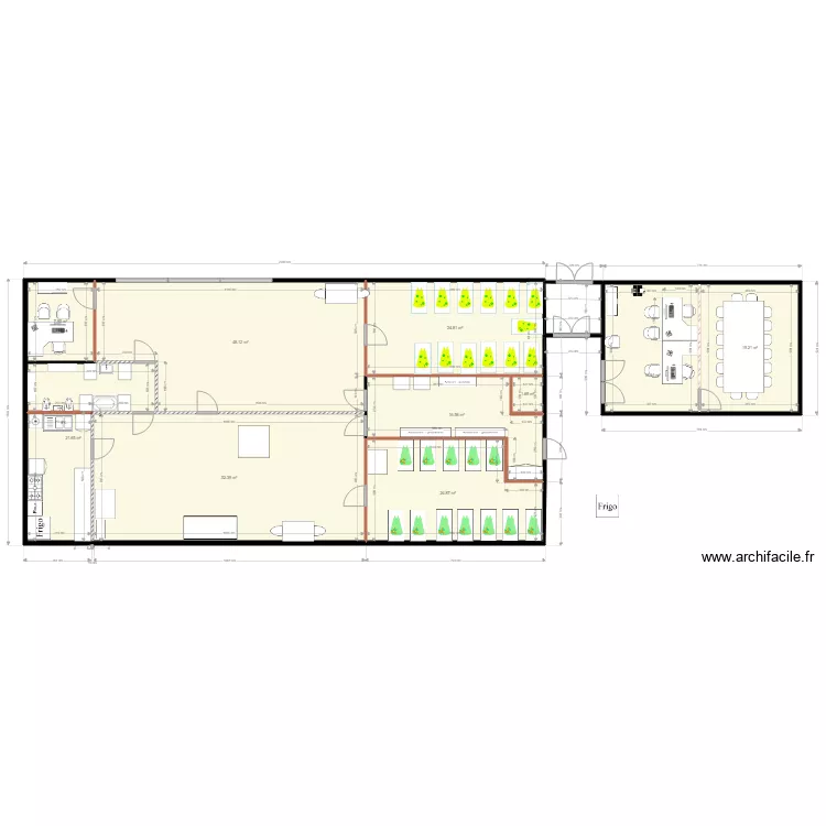 creche 11 avec bureau intérieur et syndicat. Plan de creche 11 avec bureau intérieur et syndicat. Plan de