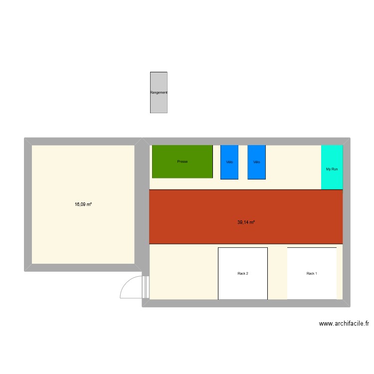 Salle de Gym du Midi. Plan de 0 pièce et 0 m2