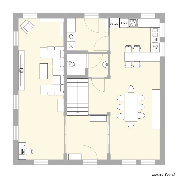 Plan2. Plan de 3 pièces et 78 m2