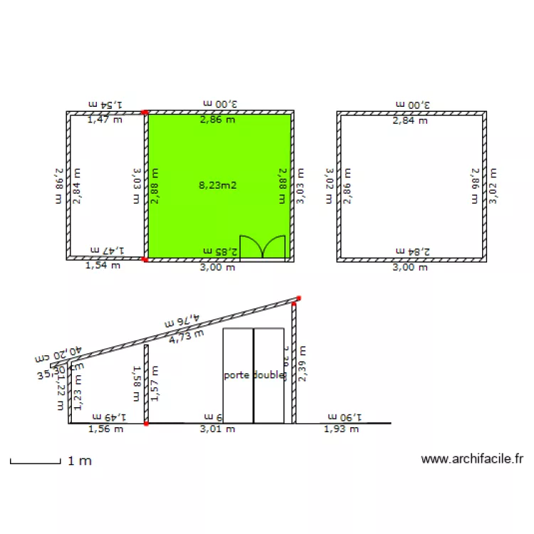 abri jardin. Plan de abri jardin. Plan de
