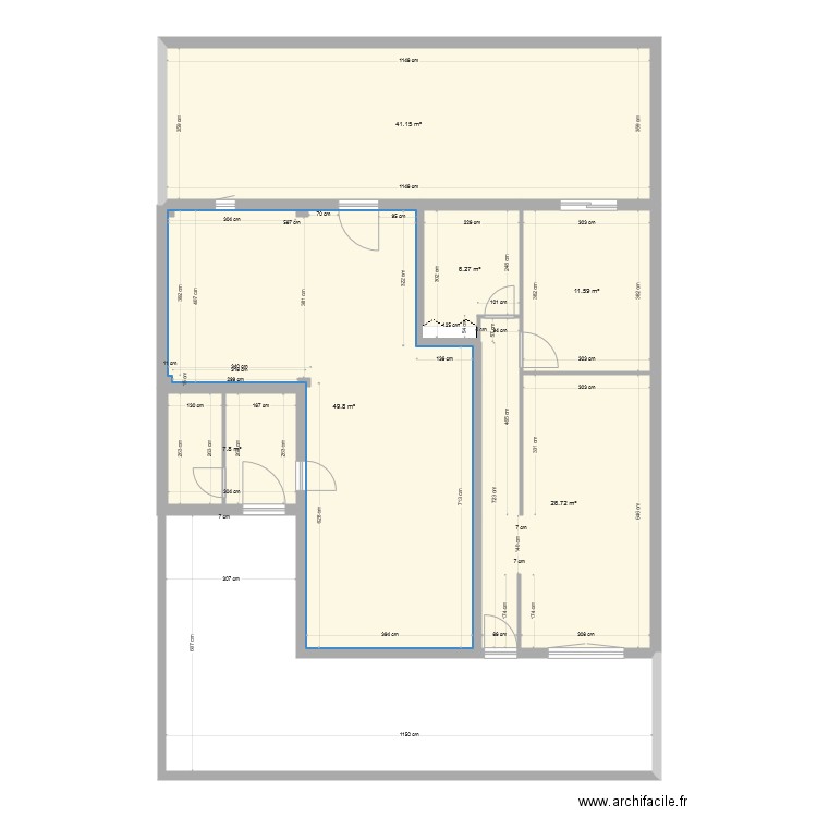 fusain original rdc actuel. Plan de 0 pièce et 0 m2