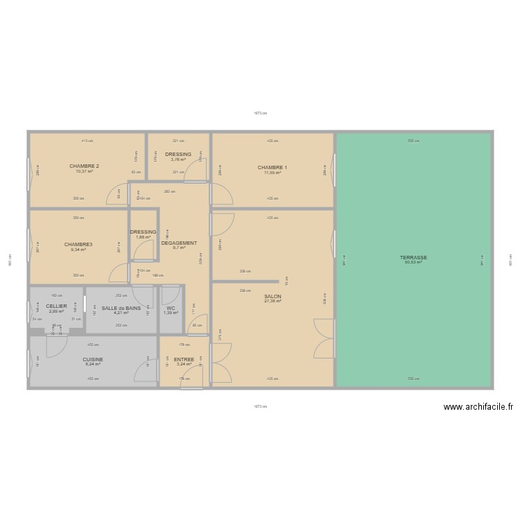 BLAIZOT. Plan de 15 pièces et 144 m2