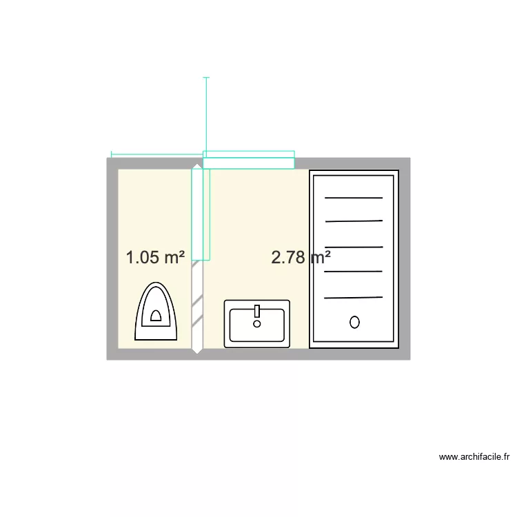 SDB COTE CHAMBRE. Plan de SDB COTE CHAMBRE. Plan de