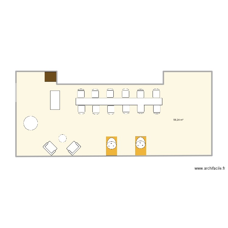 NB17 2022 V2. Plan de 1 pièce et 58 m2