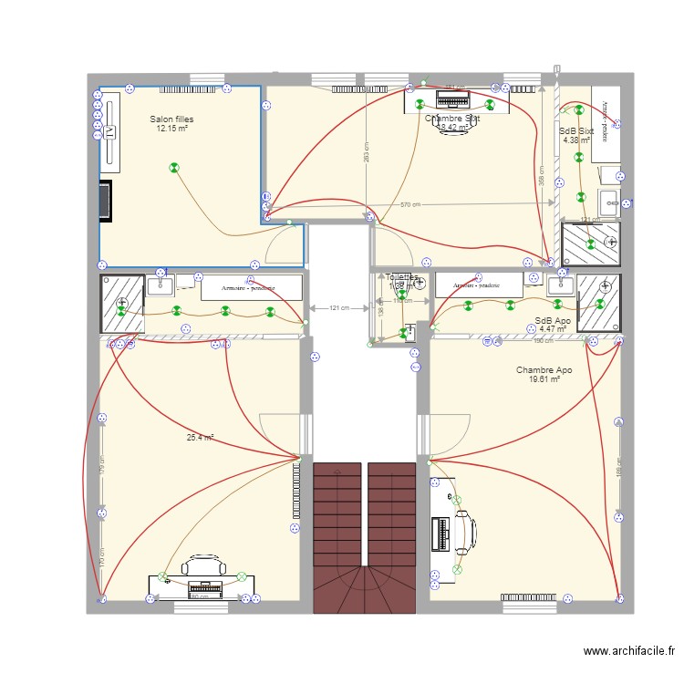 2ème étage V18 nov 18. Plan de 0 pièce et 0 m2