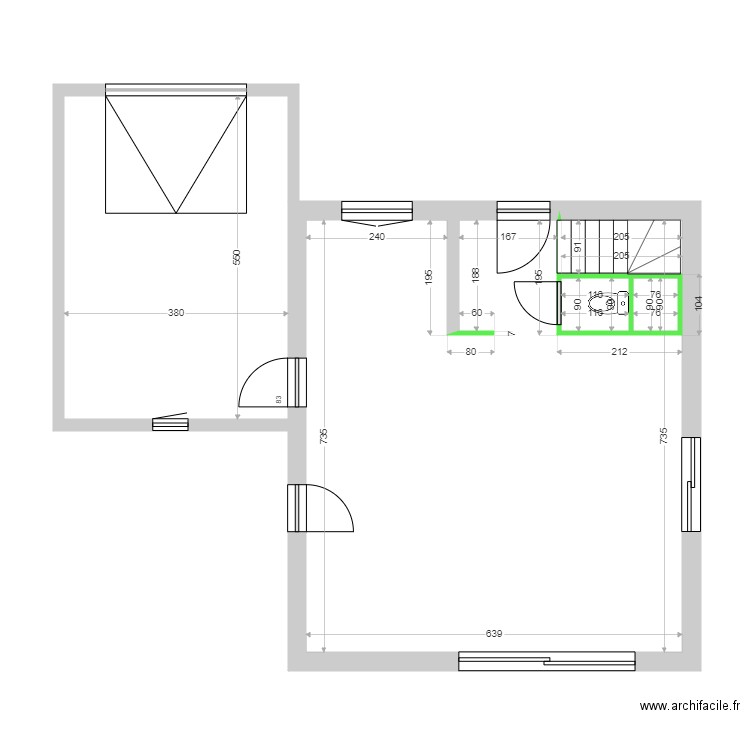 SCI PARADIS LOT 21 RDC. Plan de 3 pièces et 46 m2