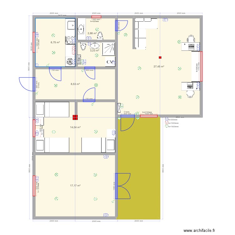 90 2 big spalnya1 ЭЛ. Plan de 0 pièce et 0 m2