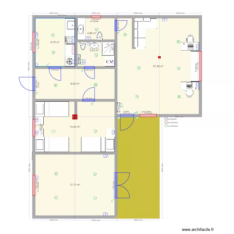90 2 big spalnya1 ЭЛ. Plan de 