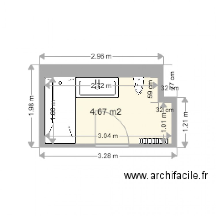 plan sdb vermeillet. Plan de 0 pièce et 0 m2