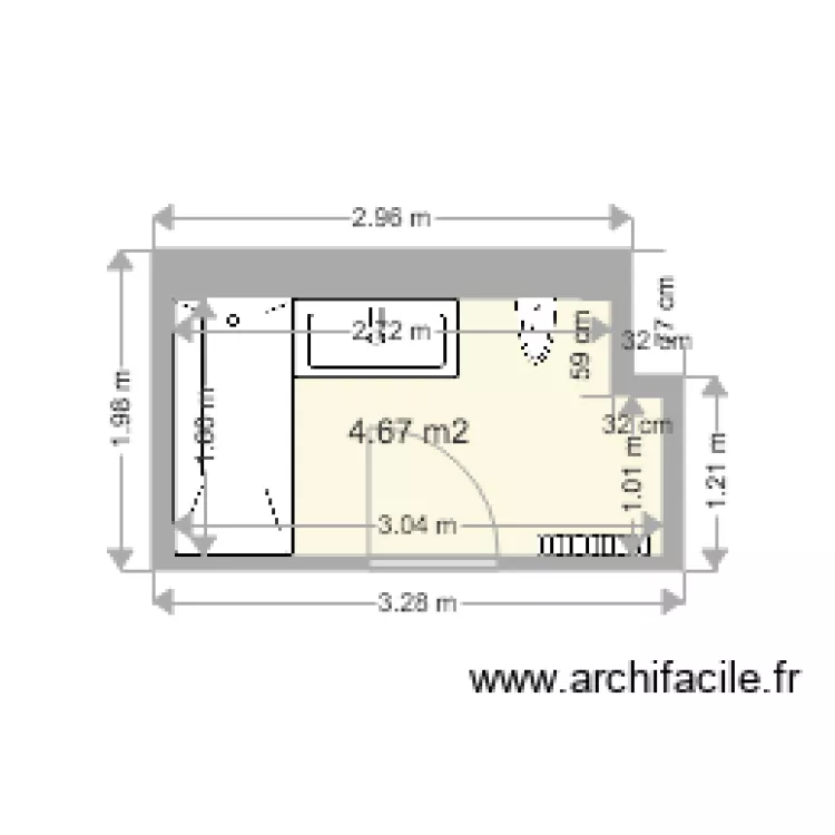 plan sdb vermeillet. Plan de 