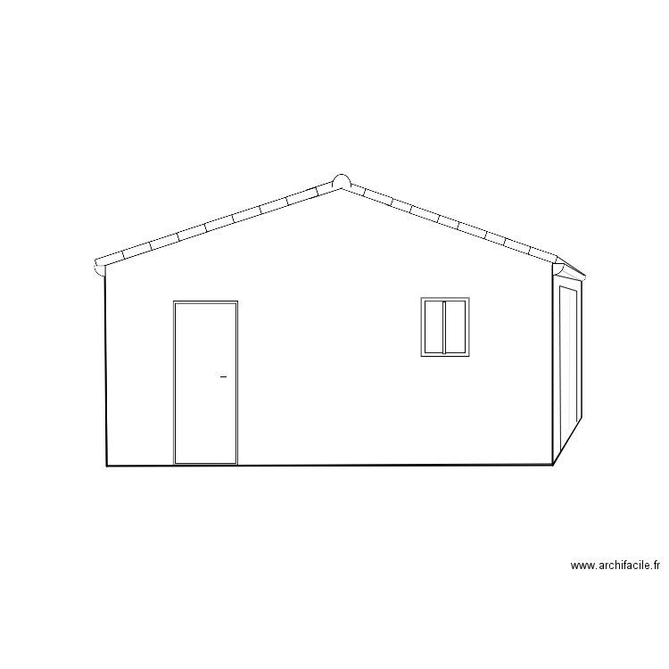 Garage façade Nord 2 pents. Plan de 0 pièce et 0 m2