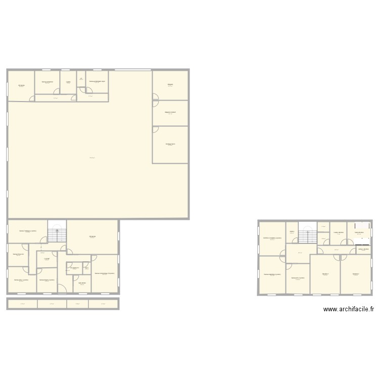 DEPOT LIKA 4. Plan de 42 pièces et 803 m2