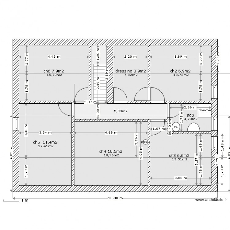 étage du rdc86m2 (s pl 56.5m2). Plan de 0 pièce et 0 m2