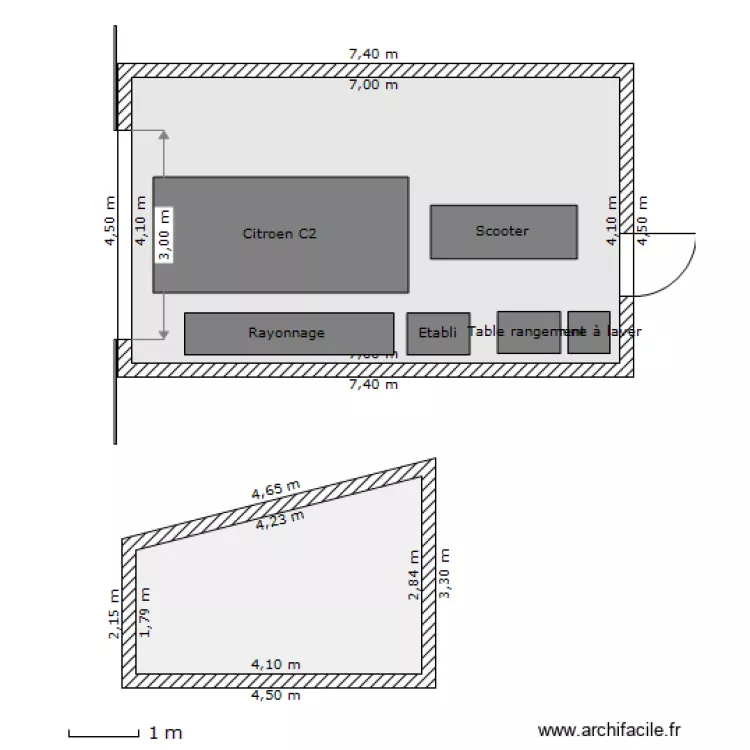 Garage Pignon Plan de masse V2. Plan de Garage Pignon Plan de masse V2. Plan de