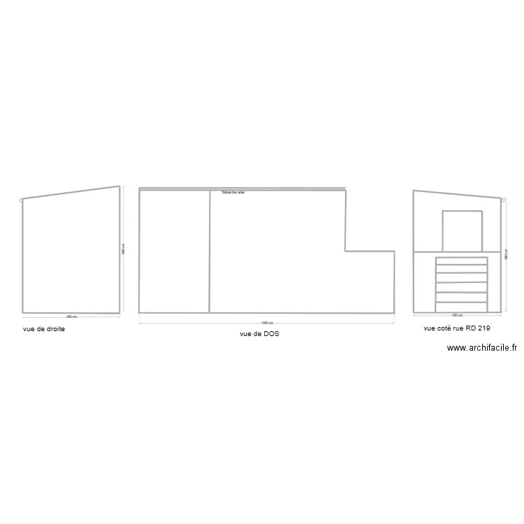 PCMI5    GARAGES DE DOS. Plan de 2 pièces et 14 m2