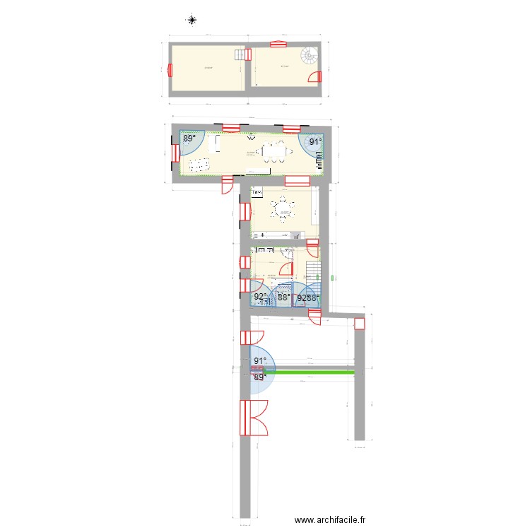 MAISON RANCHAL PROJET JF4 SANS ENTREE ET GRANGE. Plan de 7 pièces et 133 m2