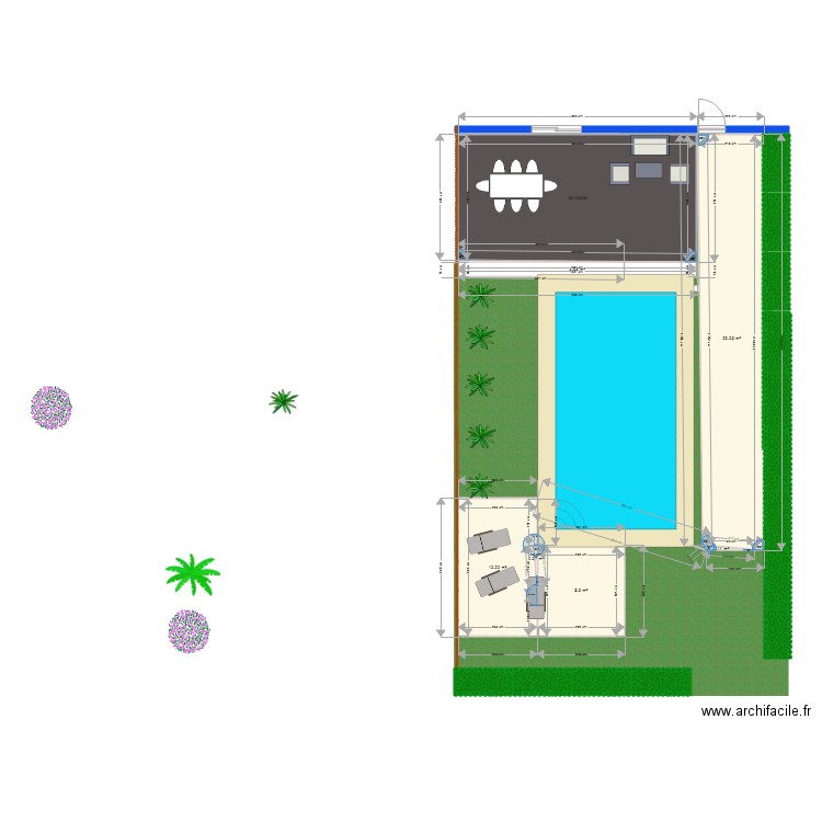 piscine 3. Plan de 0 pièce et 0 m2