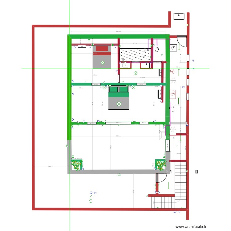 Modification 1er Maison existante murs 6. Plan de 0 pièce et 0 m2