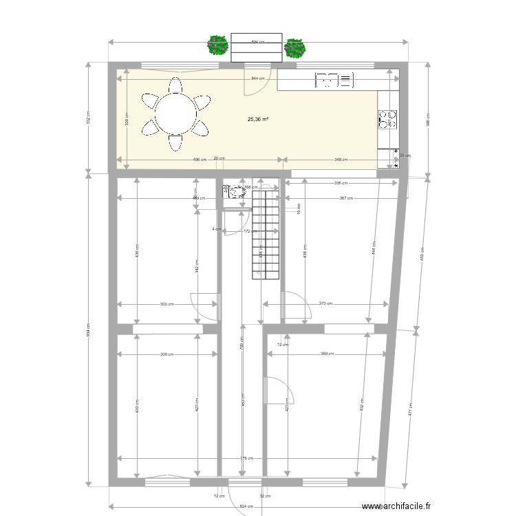 moulin rdc modifié. Plan de 0 pièce et 0 m2