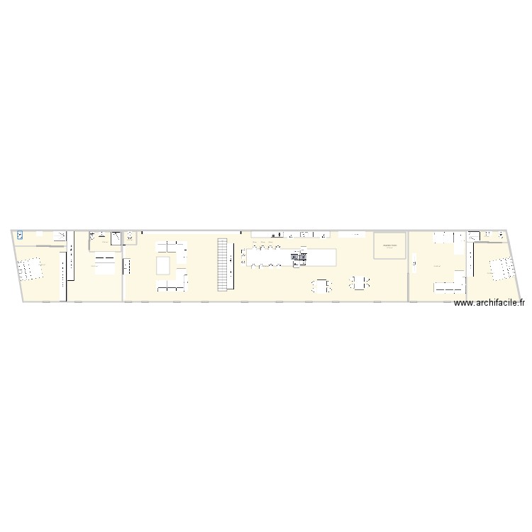 courcelle distribution espace 1 etage. Plan de 0 pièce et 0 m2