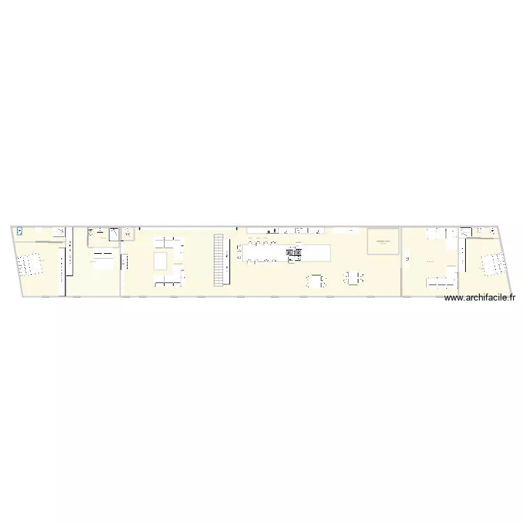courcelle distribution espace 1 etage. Plan de 0 pièce et 0 m2