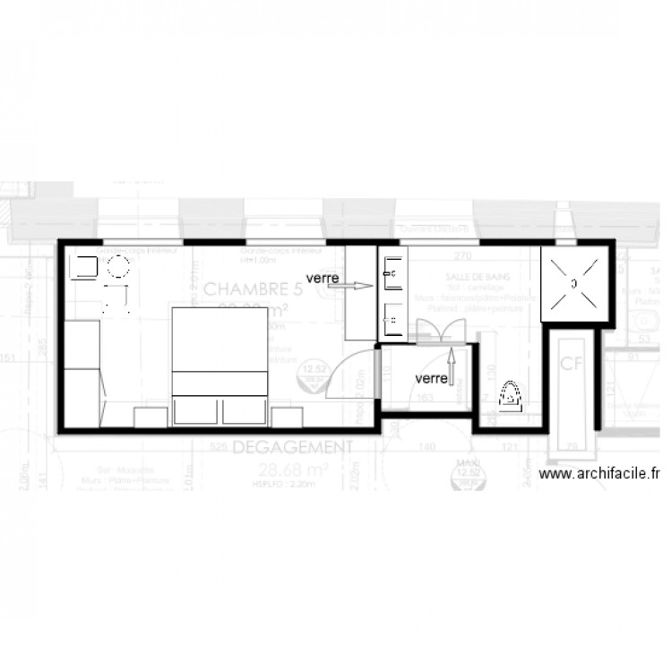 chambre 5. Plan de 0 pièce et 0 m2