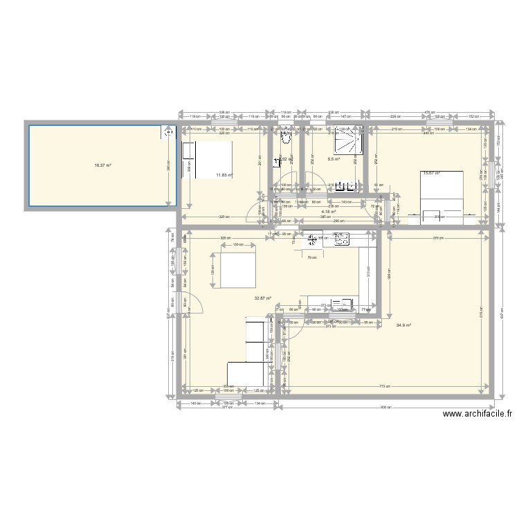 Pounes 120. Plan de 0 pièce et 0 m2