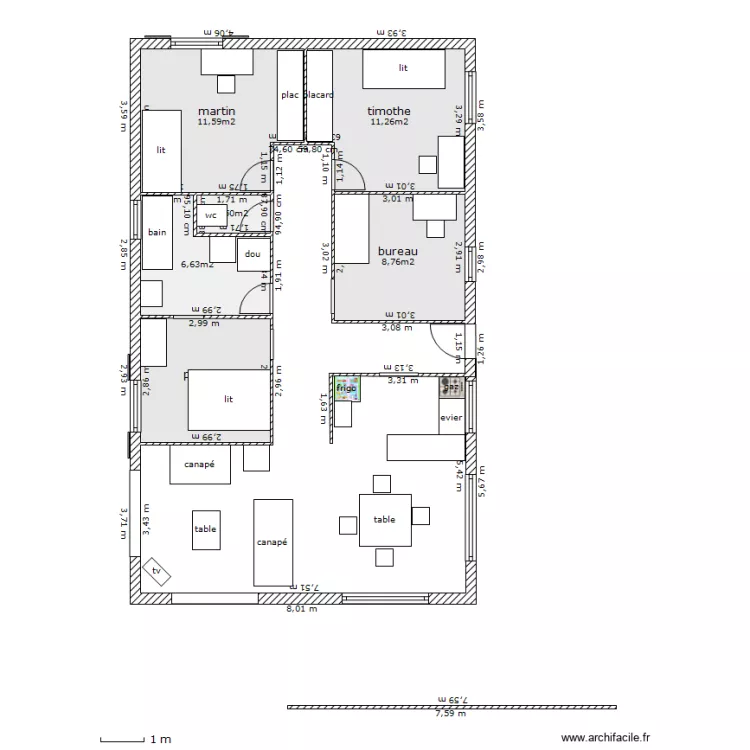 la maison. Plan de la maison. Plan de