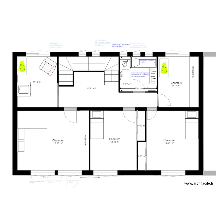 Projet Spinelli plan implantation technique. Plan de 0 pièce et 0 m2