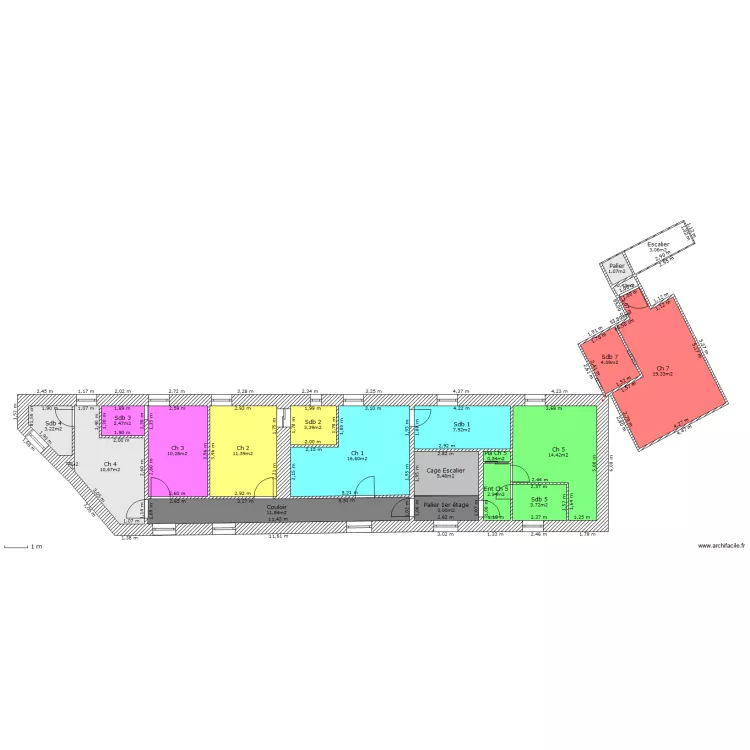 Auberge du val de loir (1er étage). Plan de Auberge du val de loir (1er étage). Plan de