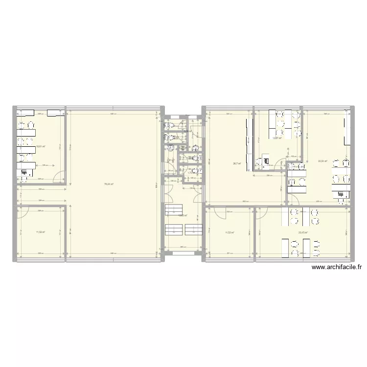 R+1 Guillemin projet. Plan de 