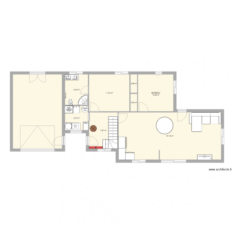 78M2 ETAGE. Plan de 0 pièce et 0 m2