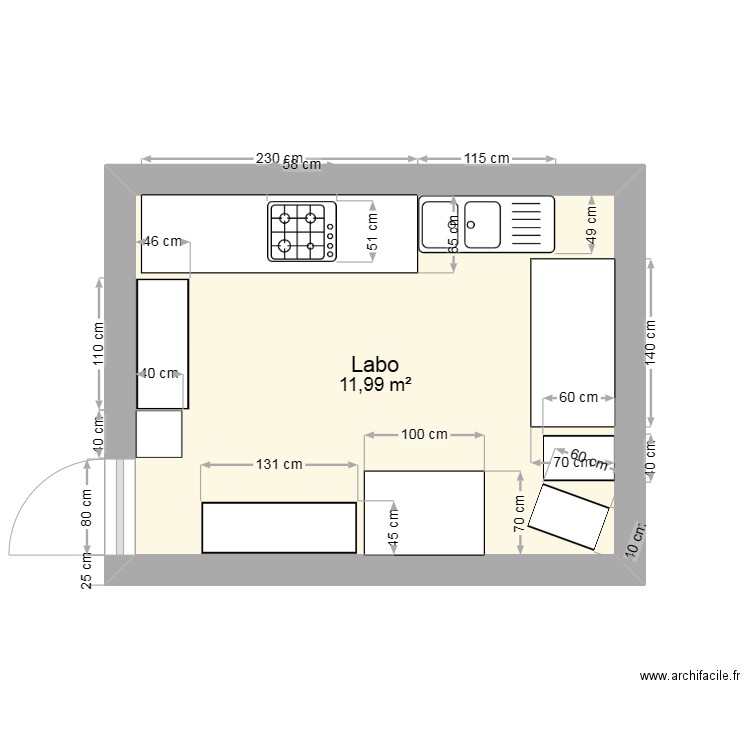 labo savonnerie. Plan de 0 pièce et 0 m2