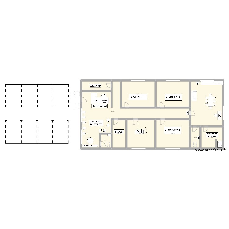 Cabinet dentaire1. Plan de 0 pièce et 0 m2