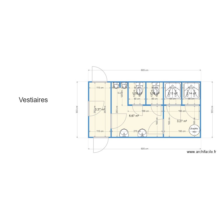 WC Douche 6030. Plan de 0 pièce et 0 m2