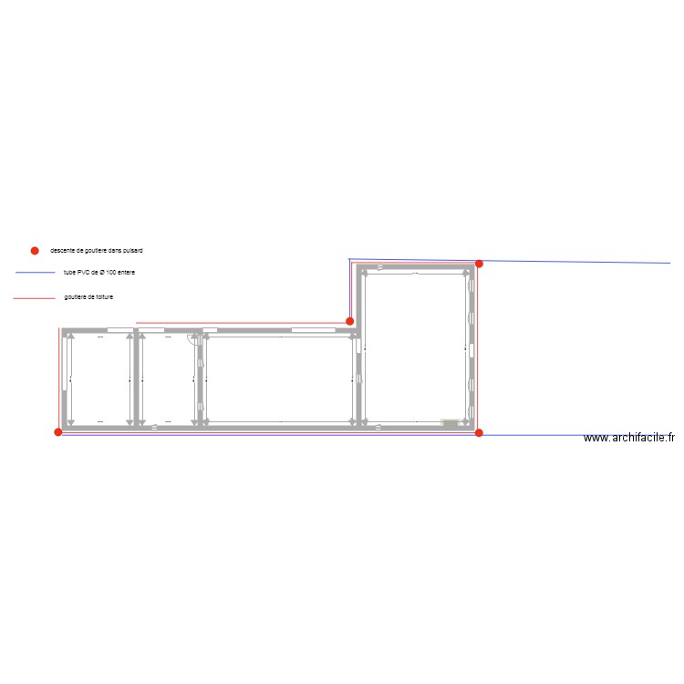 plan évacuation des eaux pluviales. Plan de 0 pièce et 0 m2