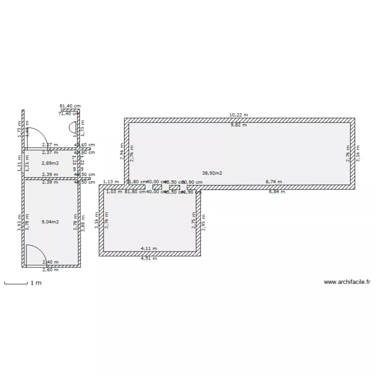 Local technique / Piscine. Plan de 