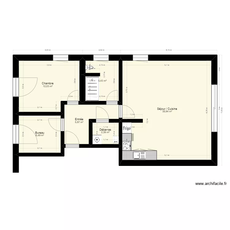 Appartement fini. Plan de Appartement fini. Plan de