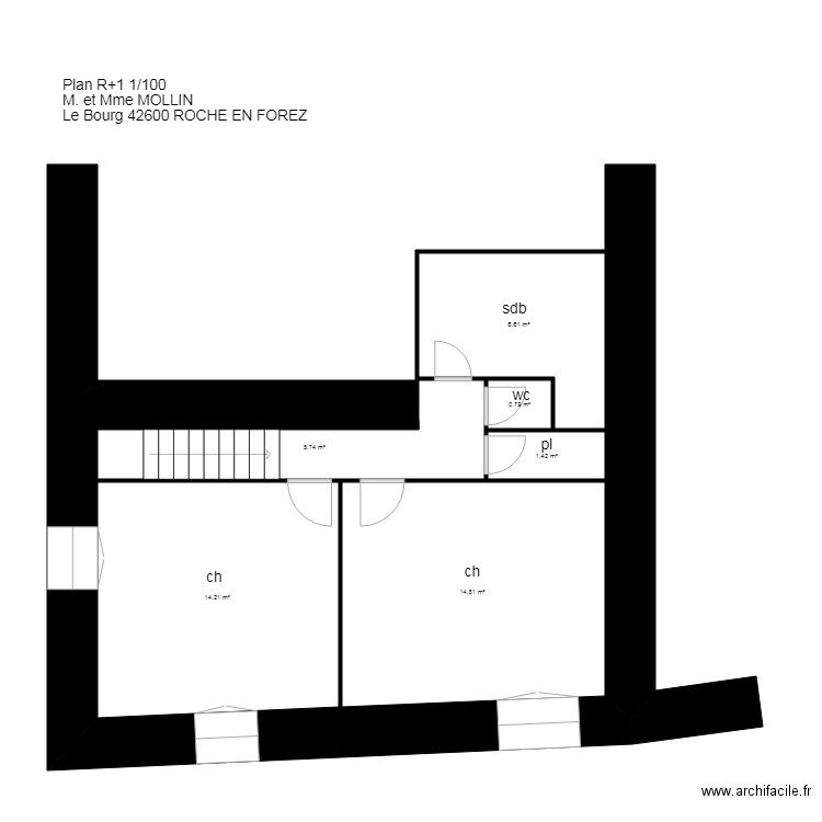 plan MOLLIN Roche. Plan de 0 pièce et 0 m2