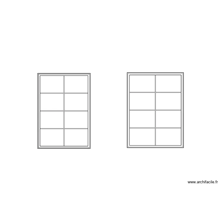 Essai porte coulissante. Plan de 