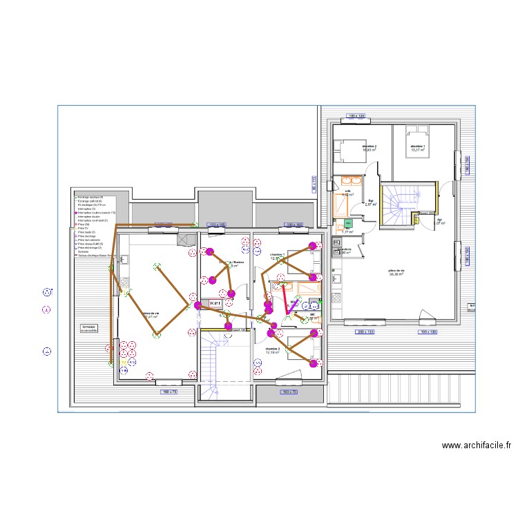 NEY-PLAN ELEC-COMBLES. Plan de 0 pièce et 0 m2