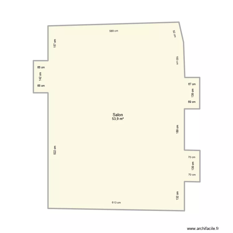 Le Bost - Salon. Plan de 