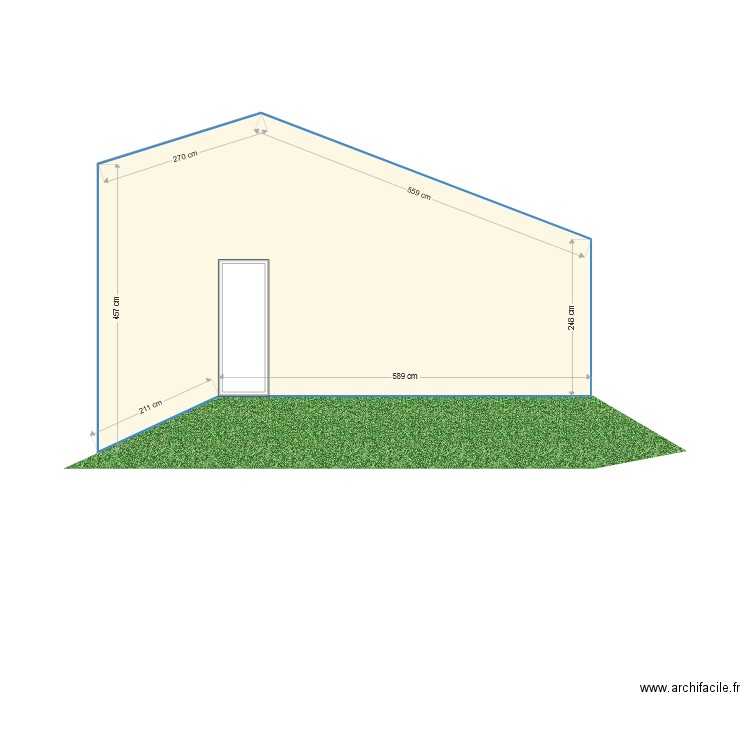 Façade Ouest. Plan de 0 pièce et 0 m2