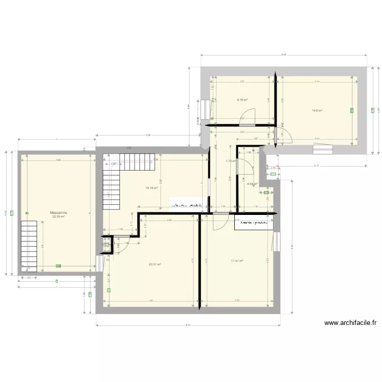 Maison 1E V03. Plan de 